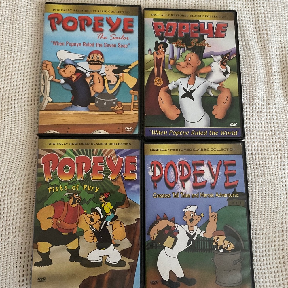 4 Popeye movies DVD'S